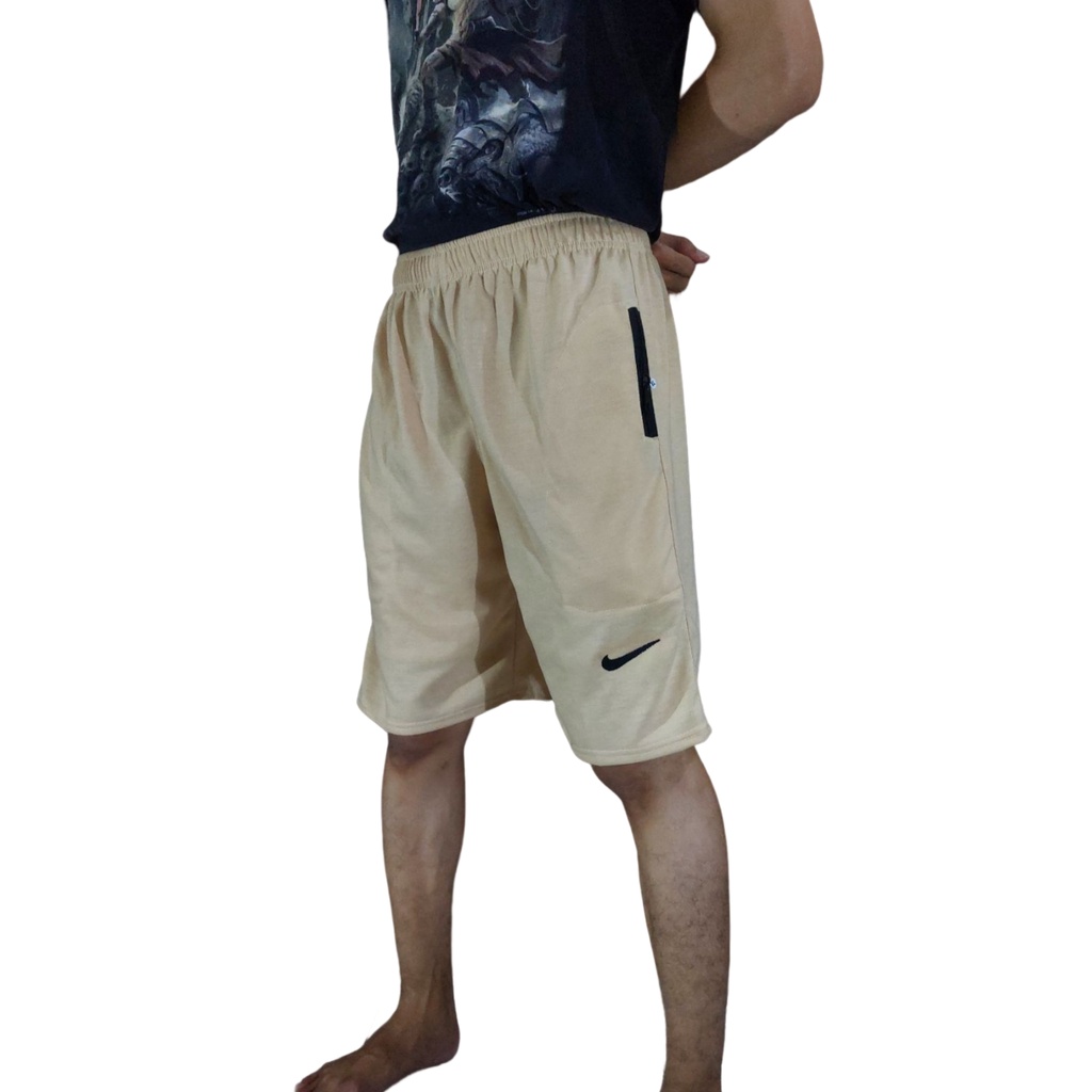 Celana pendek pria dewasa kolor boxer tersedia size jumbo dan standar dan juga kecil-Cream XL fit XXL