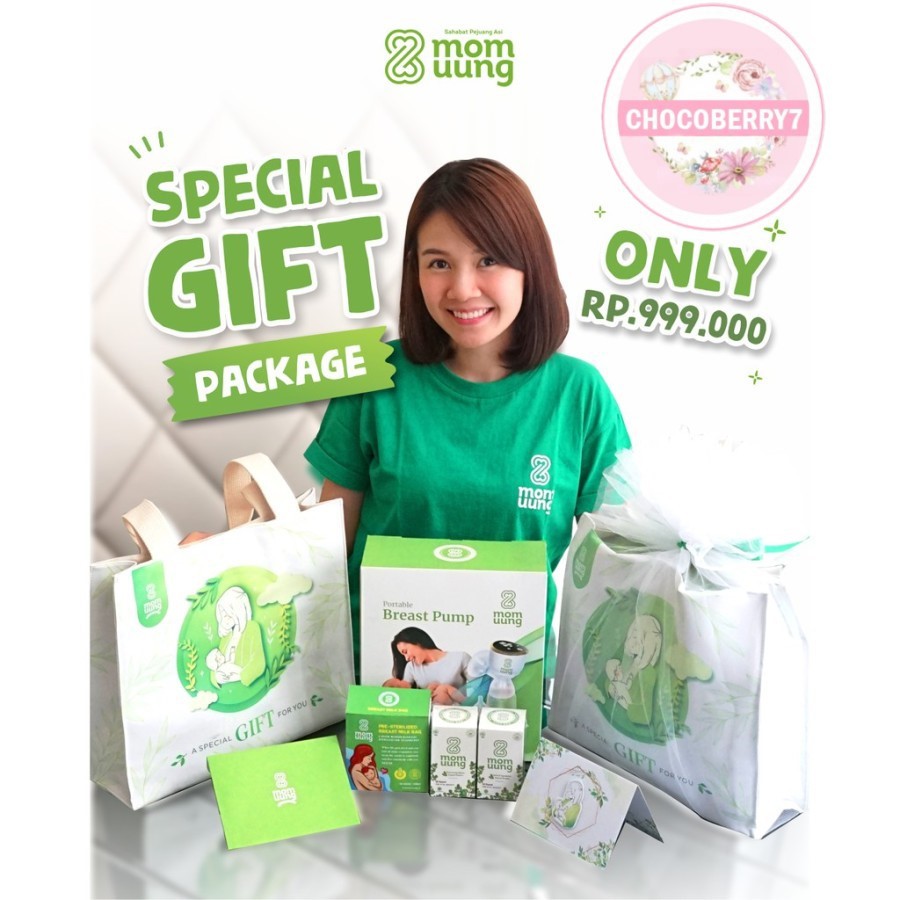 Mom Uung Special Gift Package - Paket Hadiah Tas Pompa Asi Booster Asi Kantong Asi MomUung Tangerang Chocoberry7