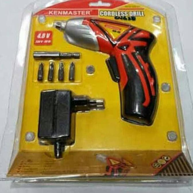 Diskon Mesin Alat Bor Tangan Tukang Tanpa Kabel Charger Drill Kenmaster Terbaru