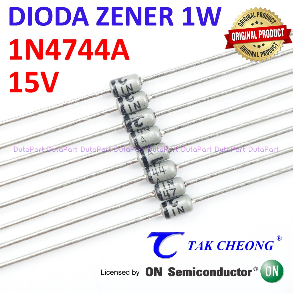 Dioda Zener 1N4744A 15V 1W ORIGINAL TC Licensed by ON SEMI 1N4744 15 V