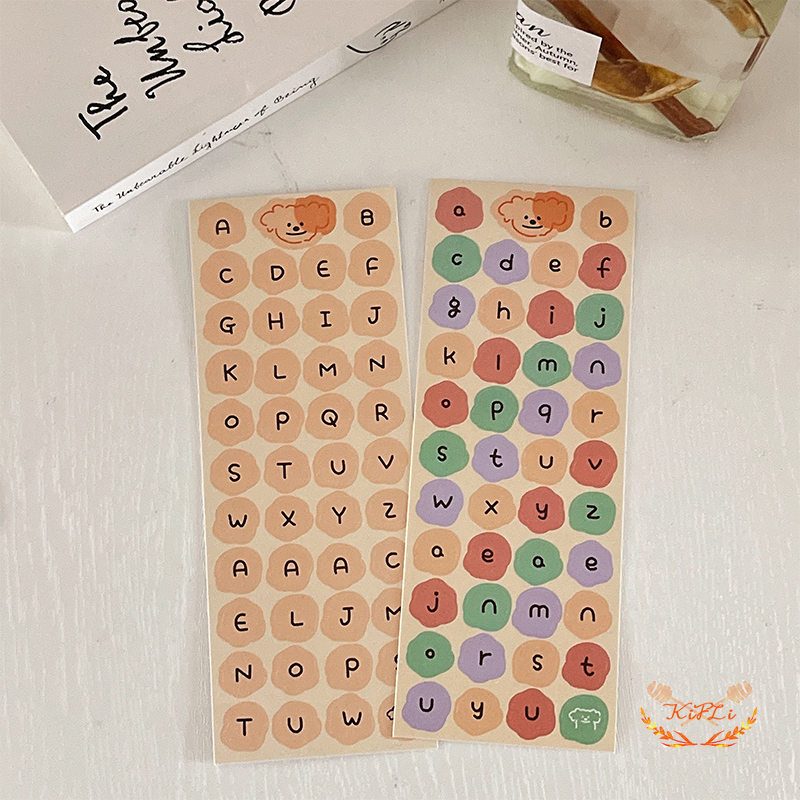 Stiker Alfabet / Stiker Huruf Bahasa Inggris Berwarna / Stiker Foto Mini K-3