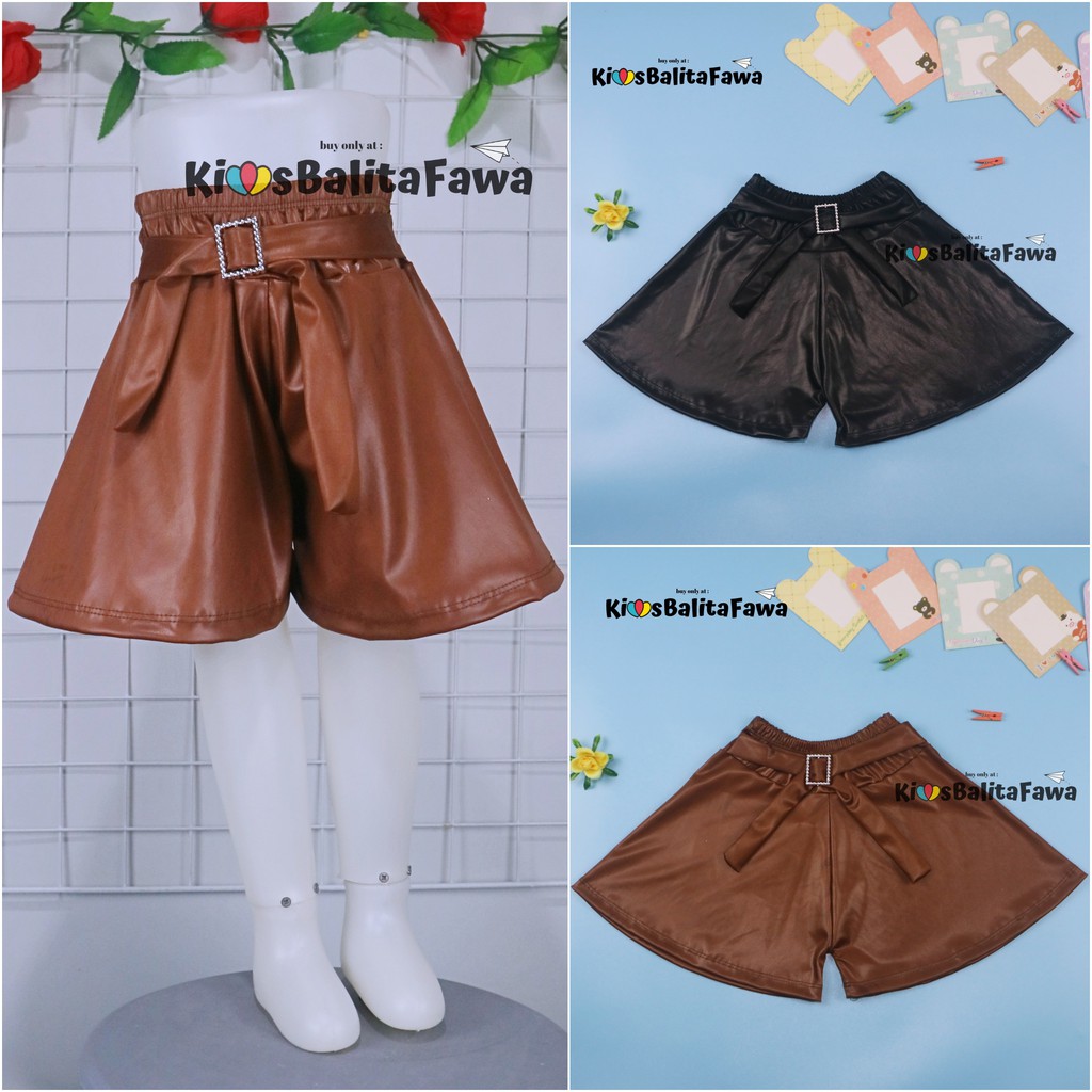 Leather Pants Uk 3-4 Tahun / Rok Celana Polos Bawahan Anak Perempuan Murah ModelGrosir Adem