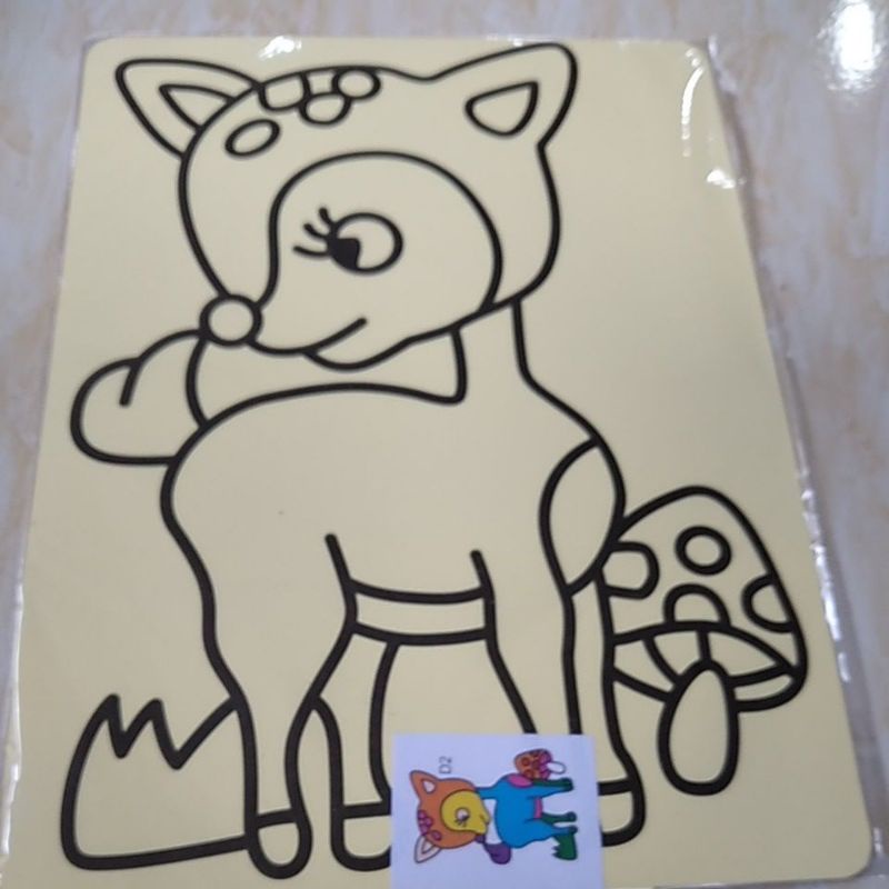 mewarnai dengan pasir warna jumbo