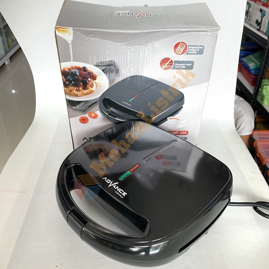 Pemanggang Roti Waffle 2 Lapis Advance WF-206 Waffle Maker WF 206 Pemanggang Cetakan Kue Roti Waffle Maker Toaster Ori