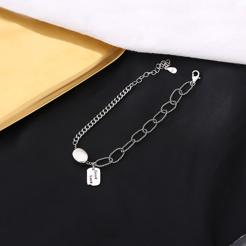 [Ready Stock]Fashion Personality Silver Plated Lucky Bracelet Vintage Bracelet