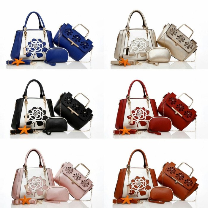 Tas Kerja Wanita / Handbag / Shoulder Bag Tas Bonia Import Set Branded Bn9212