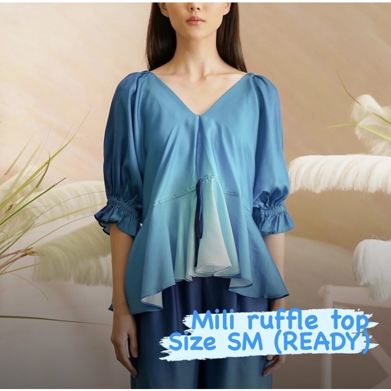 NOVERE - mili ruffle top ocean SM (READY)
