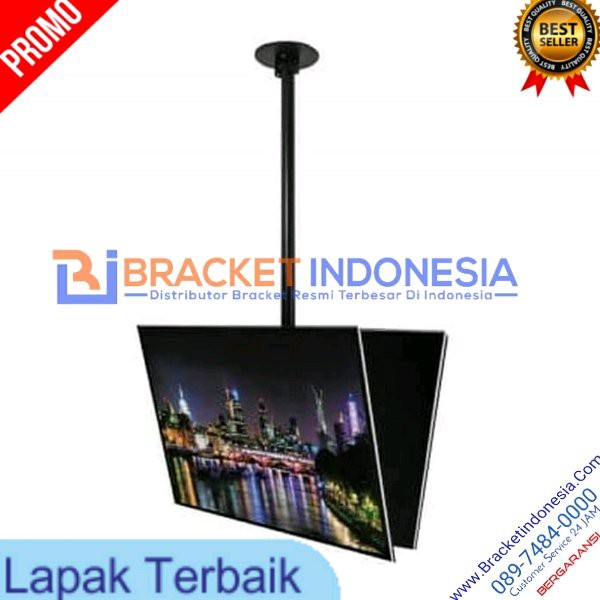 Bracket Plafon TV Hadap Depan Belakang 40 max 43 Inch Best Quality