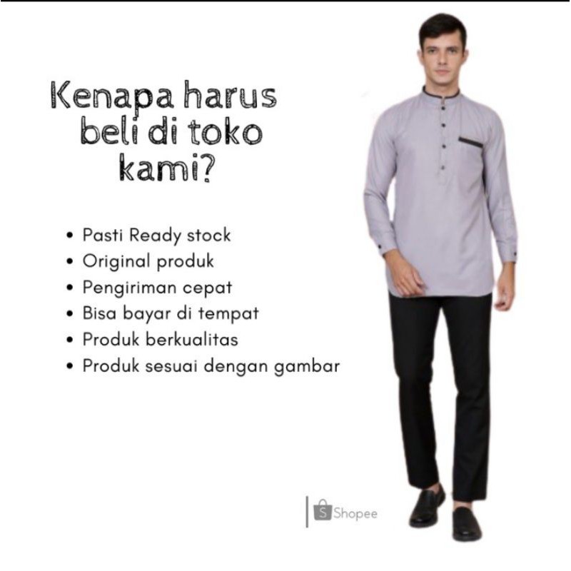 Koko Kurta Lengan Pendek Matt Katun Toyobo Adem Tebal Halus Terlaris