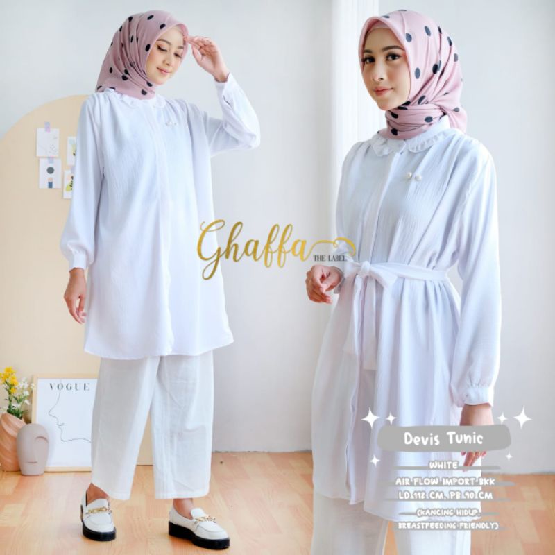 DEVIS TUNIC BY GHAFFA THE LABEL (TUNIK MUSLIMAH) Tunik polos modern