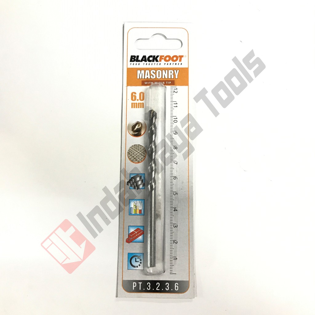 BLACKFOOT Mata Bor Beton 6 mm - Masonry Drill Bor Tembok