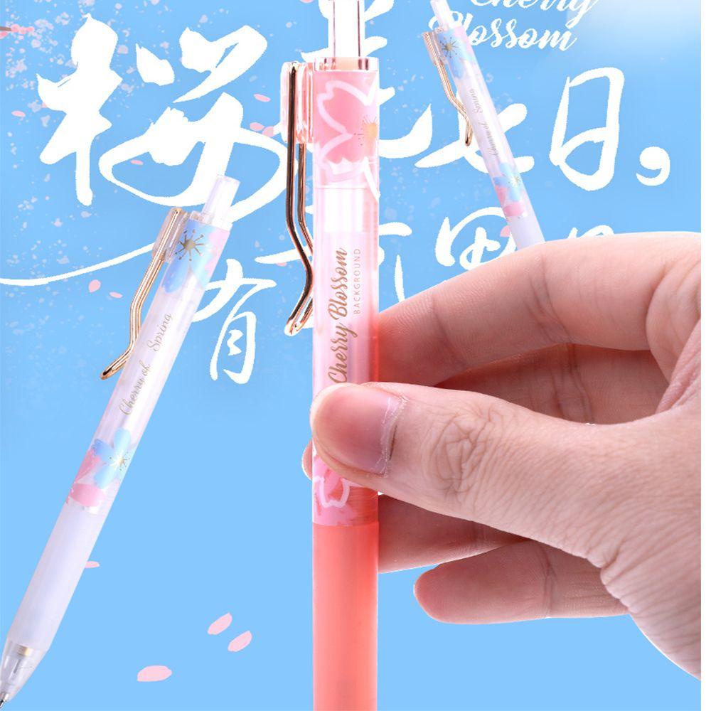 Lanfy Pensil Otomatis Indah High Quality Bunga Sakura Musim Sakura Alat Tulis Pensil Mekanik