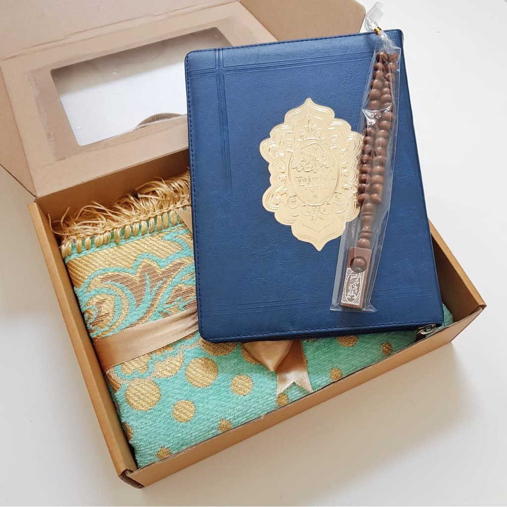 [BARQT] PAKET KADO AL-QUR'AN + SAJADAH TURKEY + FREE TASBIH KAYU HADIAH GURU ISLAMI PERNIKAHAN