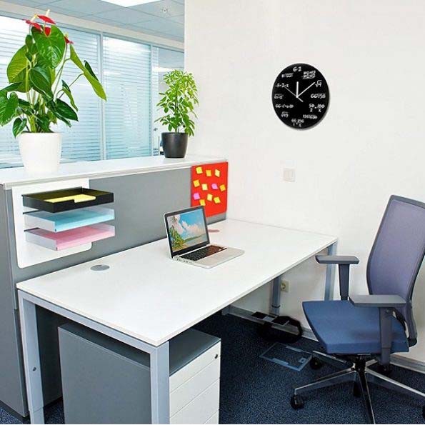 Jam Dinding Unik Minimalis Rumus Matematika Aesthetic Dekorasi Kamar Sweep Movement Besar 30cm-3