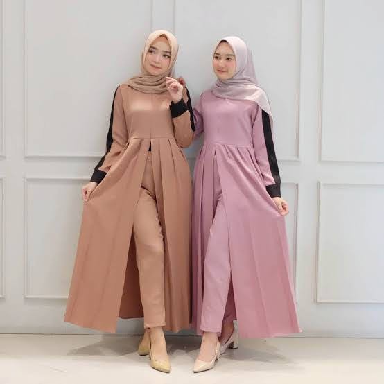 Baju Gamis Set Anha Muslim terbaru