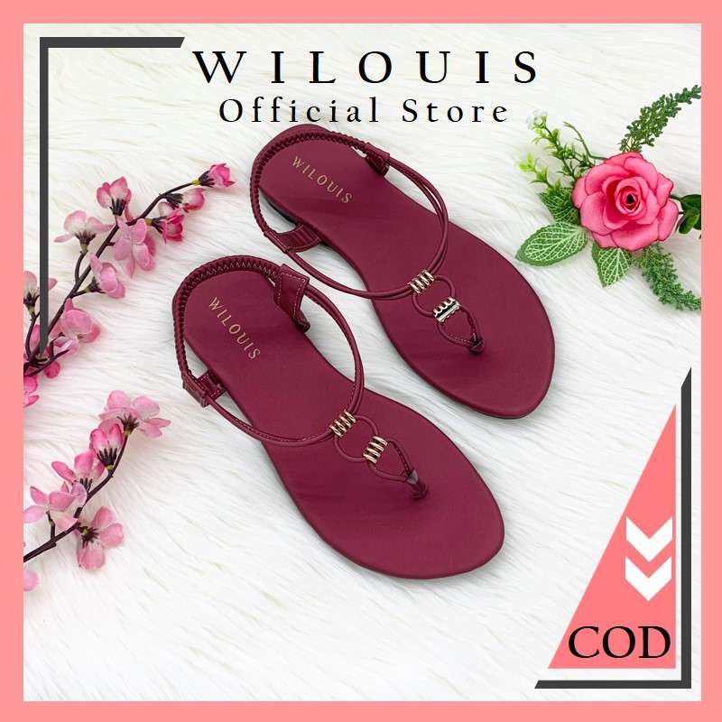 Sandal Wanita Terbaru Sendal Jepit Tali Cewek Cocok Untuk Ibu2 WILOUIS WL883