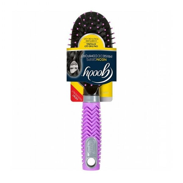 Goody Neon Grips 06871 purse oval cushion hair brush