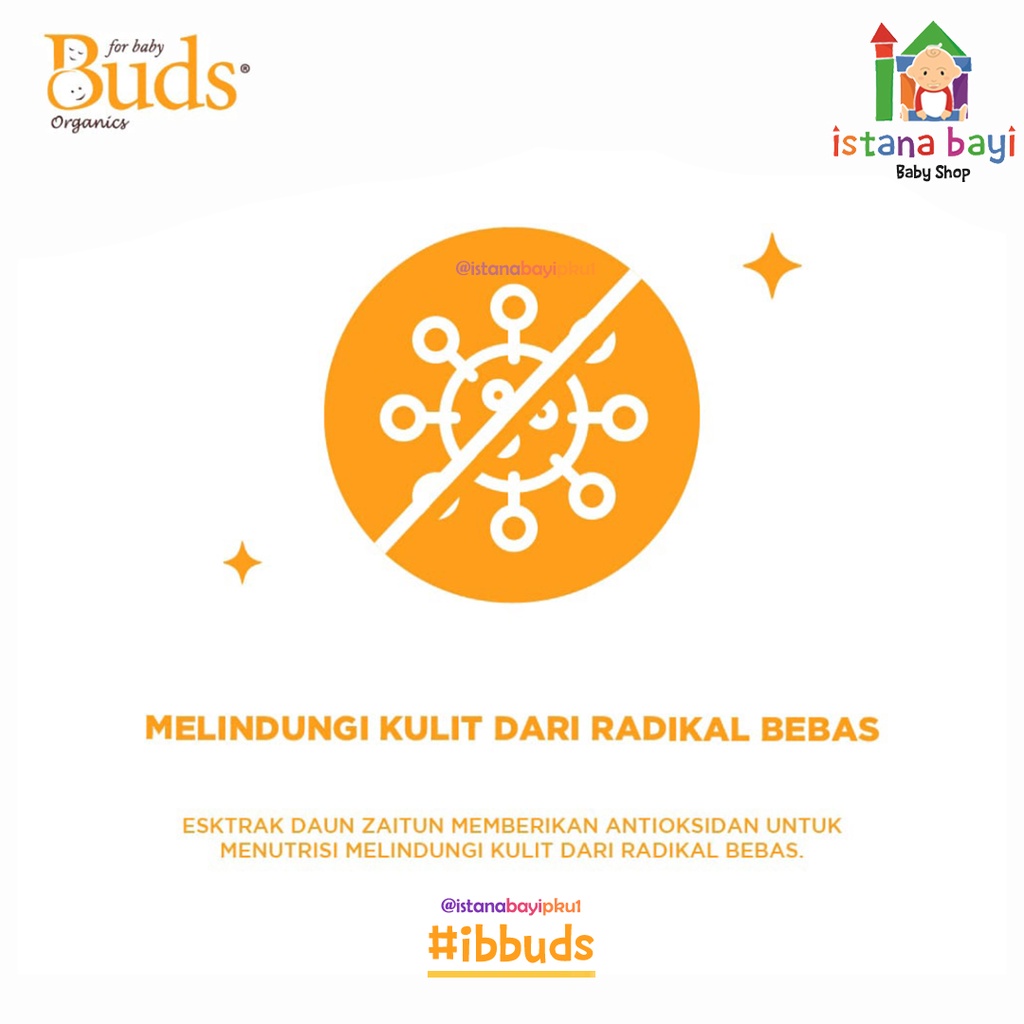 Buds Organics Happy Baby Cream 150 ml - Lotion atau Krim Perawatan Kulit Bayi dan Anak