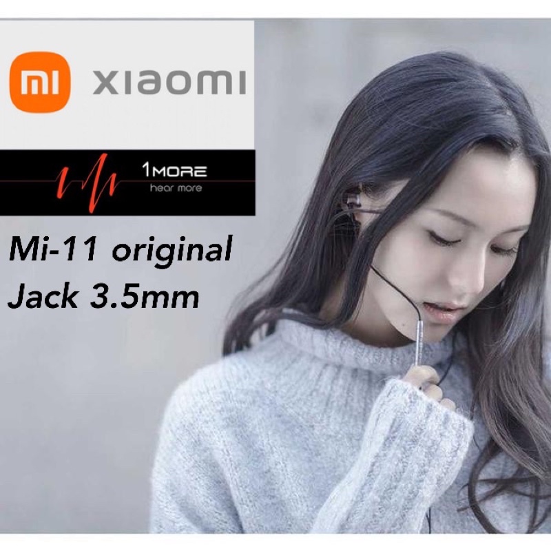 GROSIR HANDSFREE XIAOMI JACK JARUM 3.5MM EARPHONE HF MI11 REDMI11 NEW PURE BASS