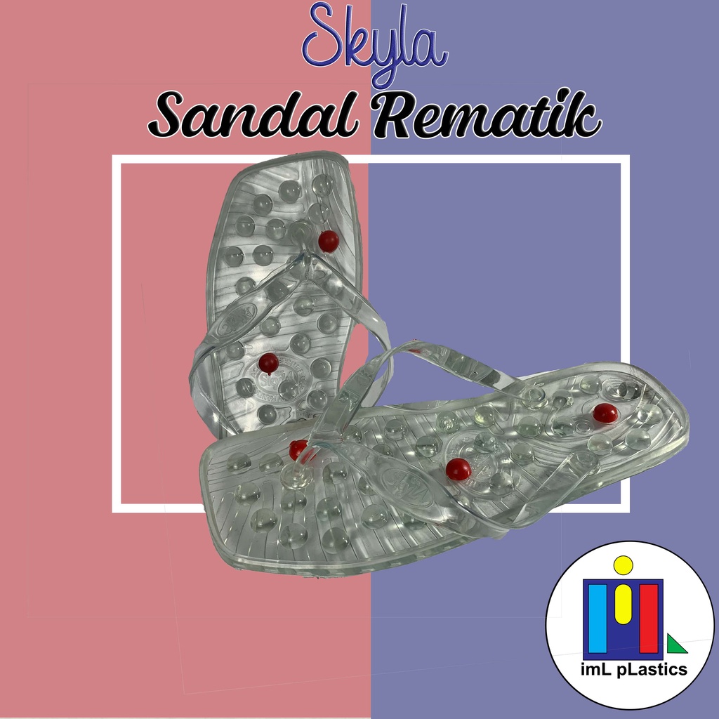 Sandal japit Refleksi sandal kesehatan REMATIK Kristal sandal