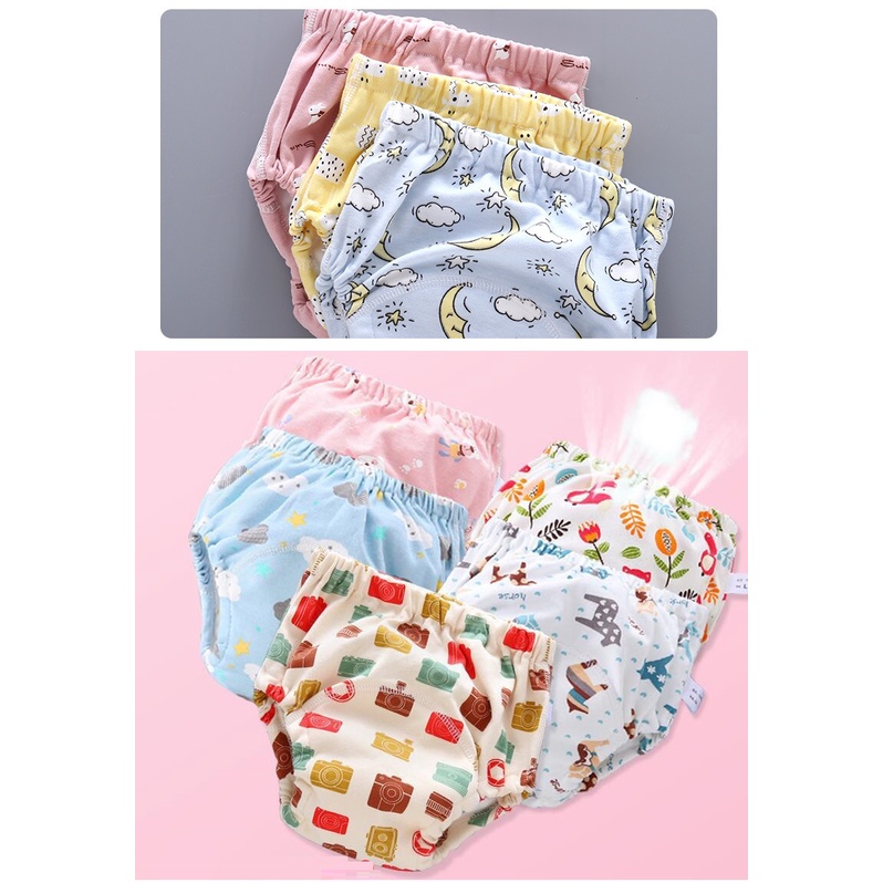 CELANA DALAM POPOK CLOTH DIAPER CLODI TRAINING PANTS PIPIS BAYI ANAK BABY 4 LAYERS KATALOG 1 CDP