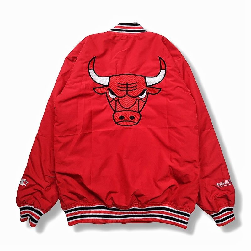 jaket varsity Lakers team / jaket varsity Chicago Bulls mitchells Ness tag&amp;label / jaket varisity pria / jaket varisty Bulls logo bordir / jaket varisty bordir