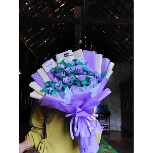 BOUQUET BUNGA FLANEL/BUCKET WISUDA/BUCKET LAMARAN EXTRA UKURAN