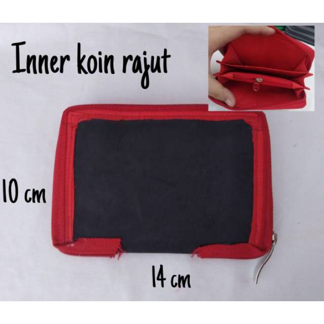 Inner Furing Dompet Koin untuk Rajutan Size 14x10 cm