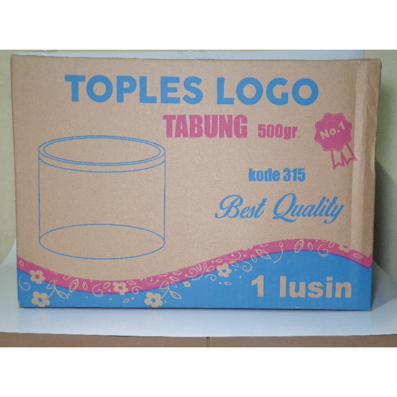 Toples kue nastar tabung 500gr merk logo 315