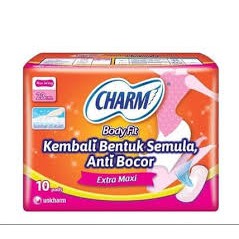 Charm Bodyfit Extra Maxi Pembalut 23 cm isi10 Sheets