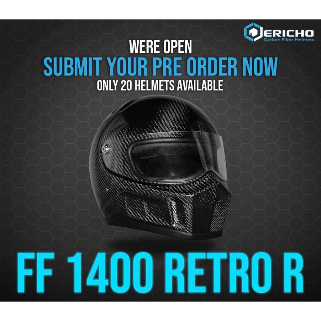 JERICHO FF 1400 R Carbon Original Full Face helmet helm motorcycle motor