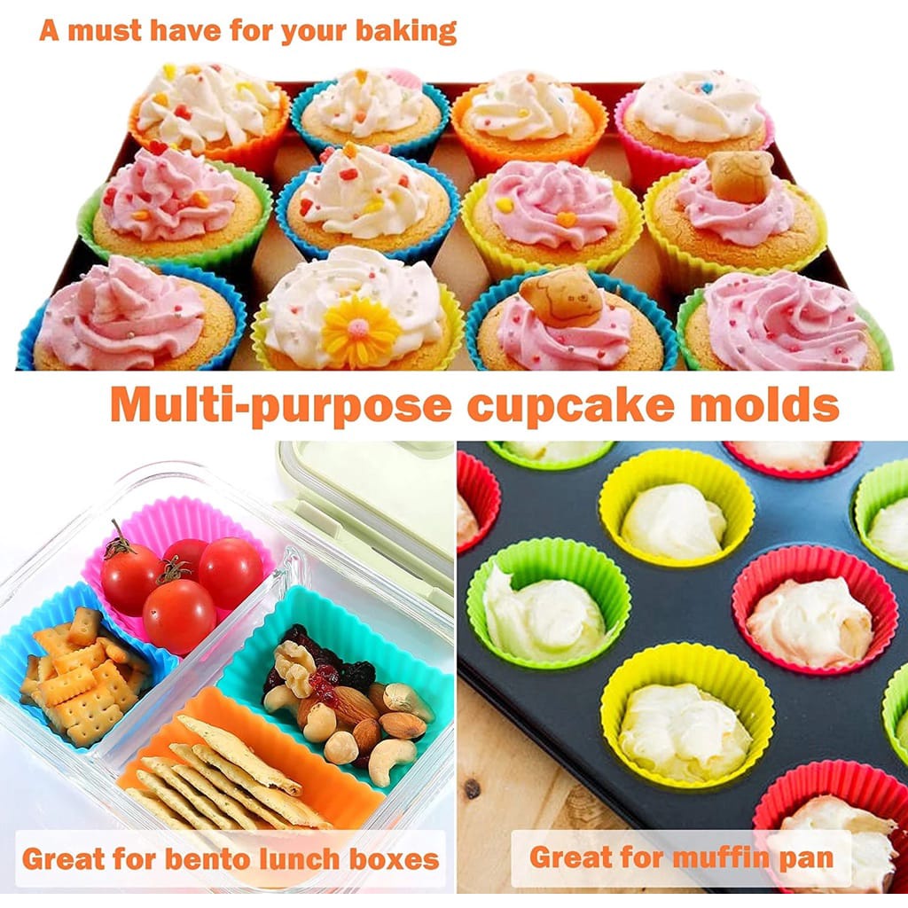 Silikon Partisi Bento / Sekat silikon bekal anak bpa free / hiasan makanan bento / silicone cup bekal anak / cetakan cupcake muffin silikon / muffin cetakan kue cupcake / peralatan bento / silikon bento / lunch box divider