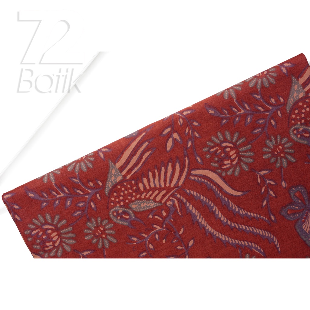 KAIN BATIK PREMIUM Bahan Katun Motif Kupu Kupu Two Tone Pagi Sore Warna Merah Maroon 721579 Cap 72 Jarik Jarit Samping Kebat Panjang Batik Katun Modern Premium Bahan Seragam Batik Pernikahan Kantor Keluarga Murah Kamen Jadi Batik Bali Lembaran