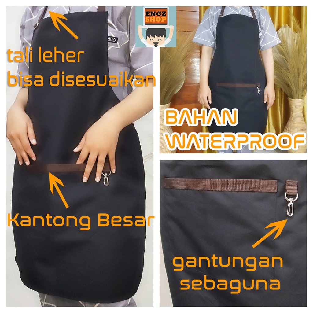 Celemek Masak Apron Masak WaterProof