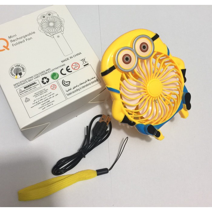 Kipas Angin Mini Portable Minion Free USB