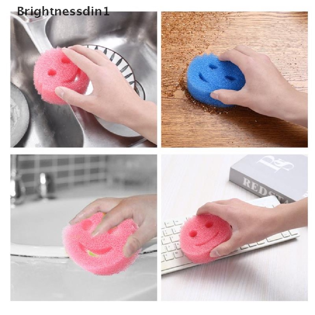 1 In 1 Spons Cuci Piring Motif Smiley Untuk Alat Dapur