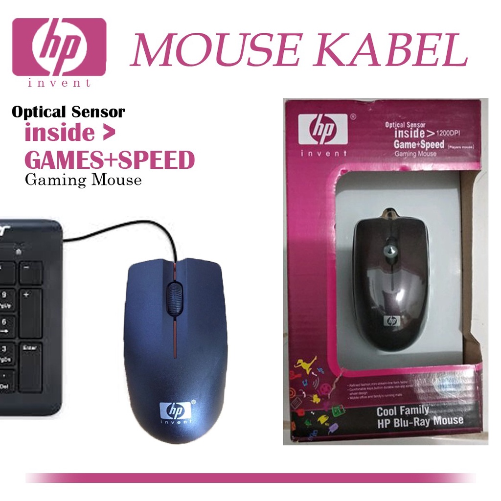 Mouse Kabel Usb Silent Optical Hp Acer Sony Dell PC Komputer Laptop Aksesoris Handphone Hp GALLERYONE gallery one