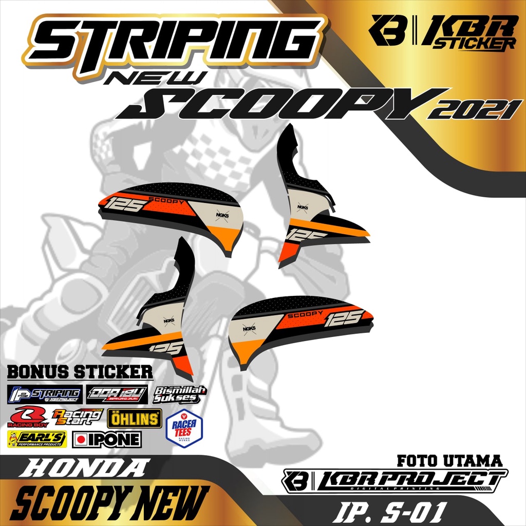 STRIPING SCOOPY NEW 2021 (COD) STICKER STRIPING MOTOR HONDA SCOOPY NEW 2021 SEMI FULL VARIASI LIST  