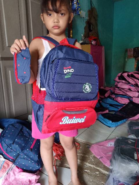 ARMELIA SHOP - TAS SEKOLAH UNTUK ANAK PEREMPUAN ANAK LAKI LAKI TAS RANSEL ANAK MOTIP SUPER DINO