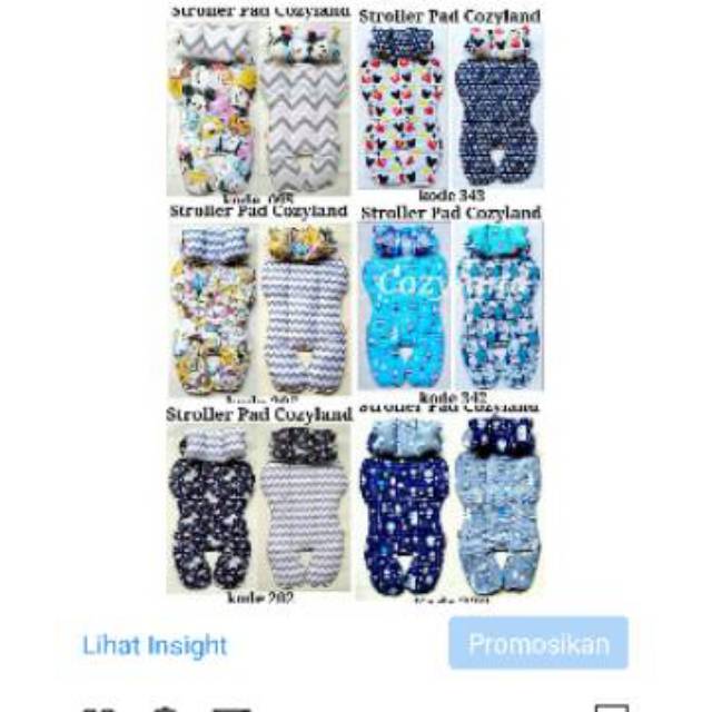 Alas /tatakan Stroller Bayi Cozyland ( stroller pad cozyland )