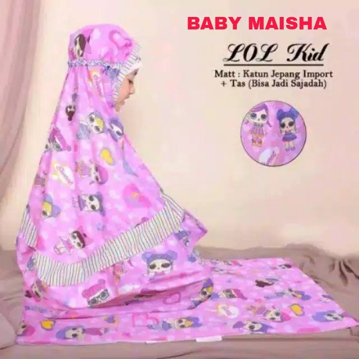 Mukena Anak Karakter Muslim  Bonus Tas atau Sejadah Murah Terlarsi Terbaru 1-6 tahun