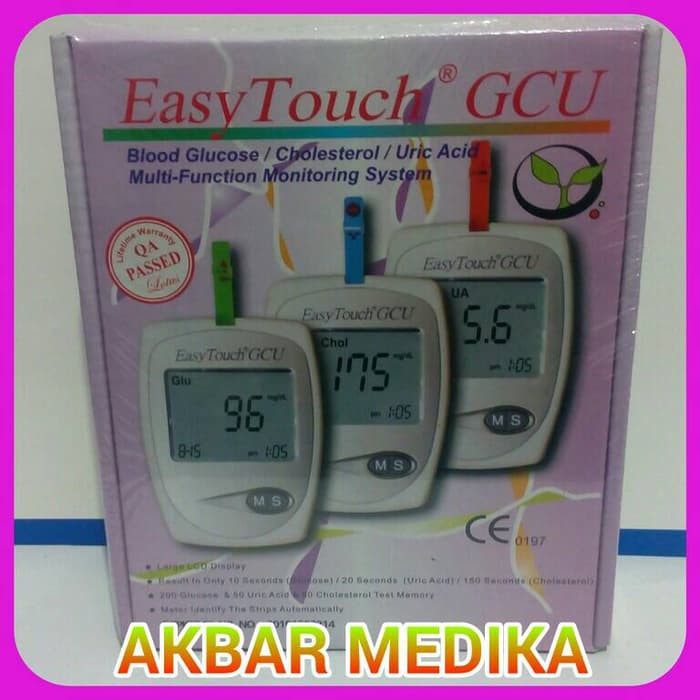 "EASY TOUCH GCU ALAT TES GULA DARAH KOLESTEROL DAN ASAM URAT"