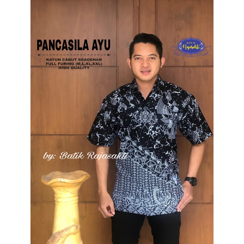 PANCASILA AYU RAJASAKTI KEMEJA BATIK SOLO PRIA LENGAN PENDEK PANJANG LAPIS FURING ATASAN PREMIUM MODERN KATUN HALUS NAGAEMOSI JOSSPEN WAHYUJAYA NINGRAT WAHYUJAYA NINGRATPEN WAHYUJAYA AYU KALAWANGSA COLET2 WIRADITYA TWOPEN WIRADITYA TWOPEN 2 PRADANA PEN 2