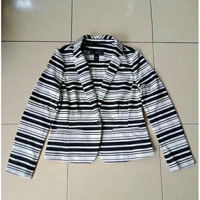 blazer wanita motif zebra