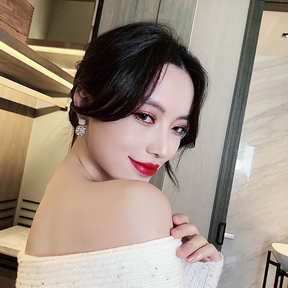 【COD Tangding】Korean Version Earrings Female Simple Temperament Earstuds Pendant Fashion Accessories Jewelry