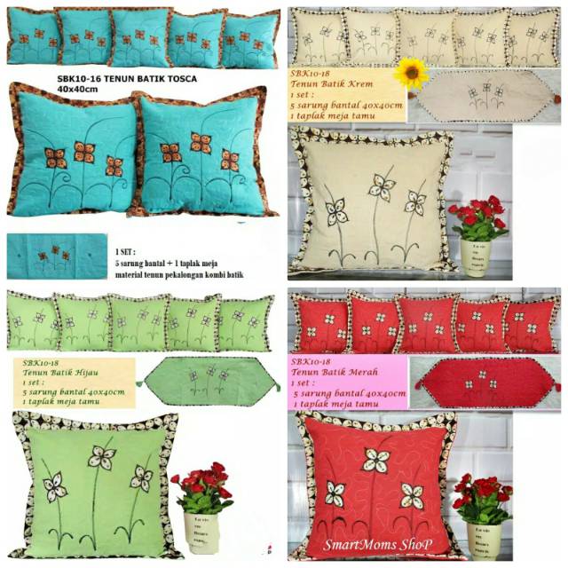 Set sarung bantal kursi tamu edisi batik size 40X40cm