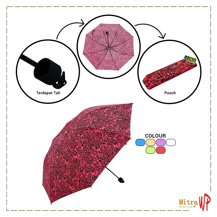 Payung Lipat LOKO NEW BATIK Tradisional Umbrella