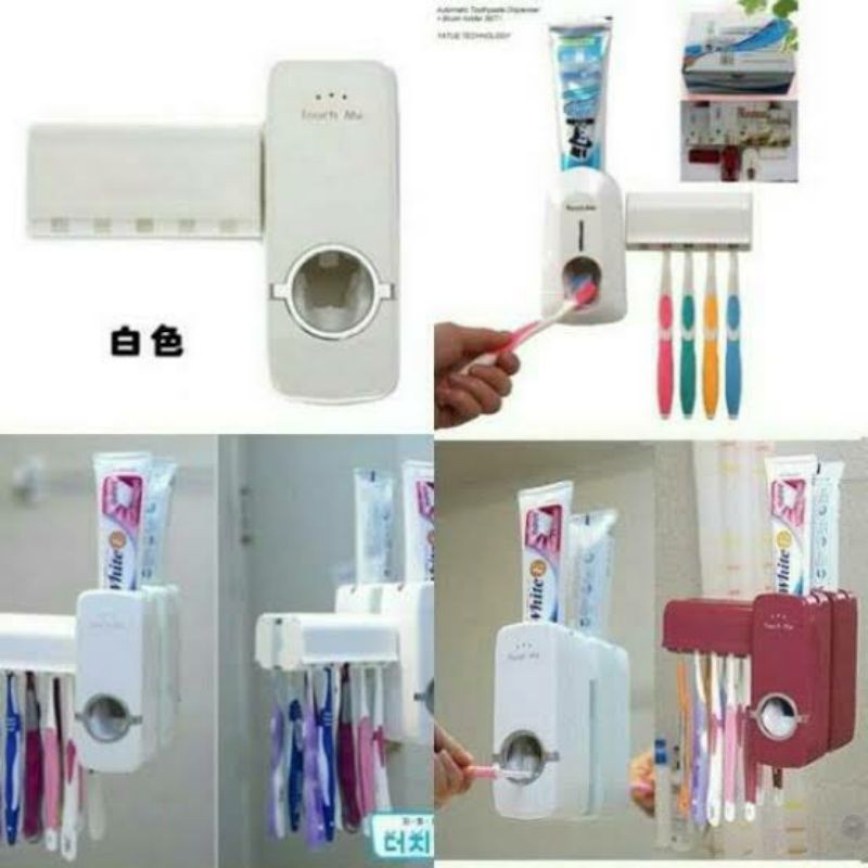 NEW TOOTHPASTE DISPENSER &amp; BRUSH DISPENSER ODOL DAN TEMPAT SIKAT GIGI