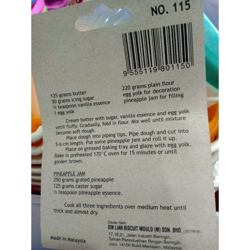 Plastic Piping Tips No 115 Sin Lian Biskuit Mould Shopee Indonesia