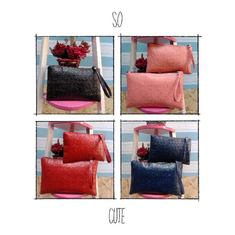 clutch wanita/ Dompet wanita hits / clutch size 21x13&amp;25x16cm